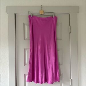 Anthropologie Pink A-Line Midi Skirt for Casual Wear